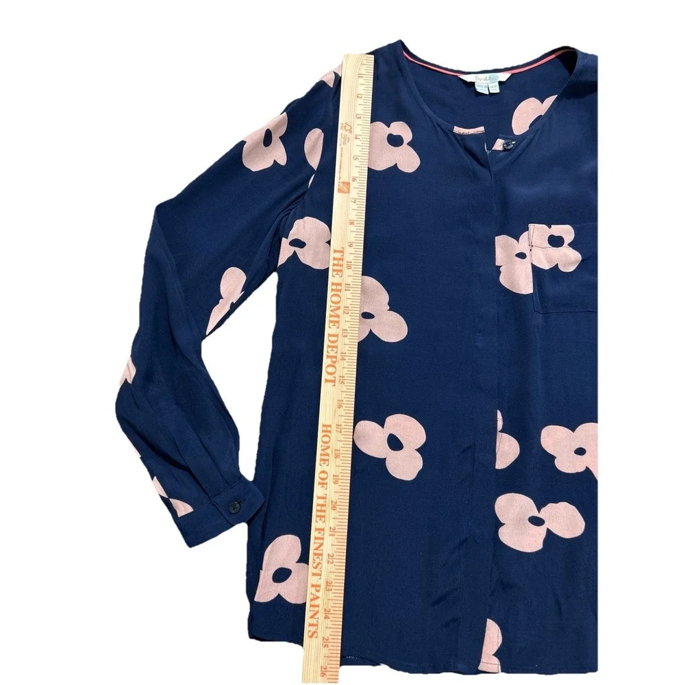 Boden US 6 Gwyneth Floral Blouse in Navy/Pink